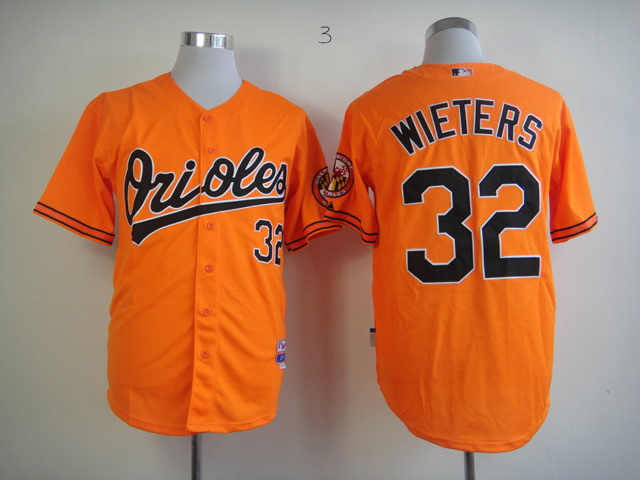 Men Baltimore Orioles #32 Wieters Orange MLB Jerseys->baltimore orioles->MLB Jersey